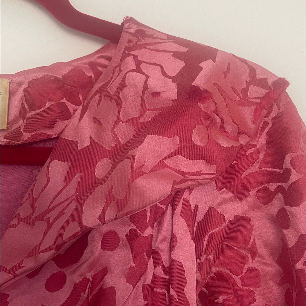 Vintage Estévez vivid rose hostess gown, Size Small. - Picture 7 of 13